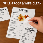 Restaurant Menu Printing - Standard Laminated (8.5" x 11") - 250 Count