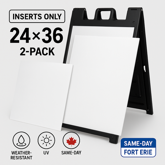 A-Frame Sign Inserts 24x36 - Corrugated Plastic (Pack of 2) Niagara Stands Out