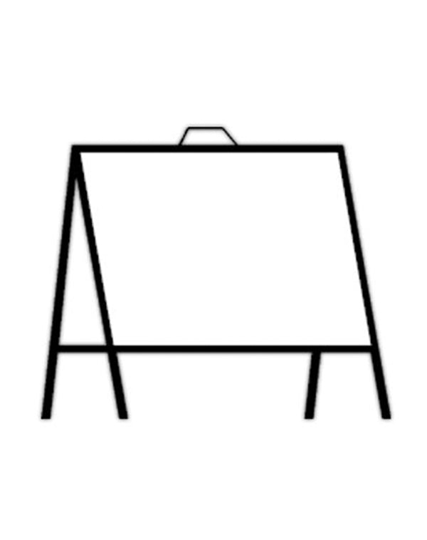 Heavy-Duty Metal A-Frame Sign Holder (Black) - Double-Sided Sandw...