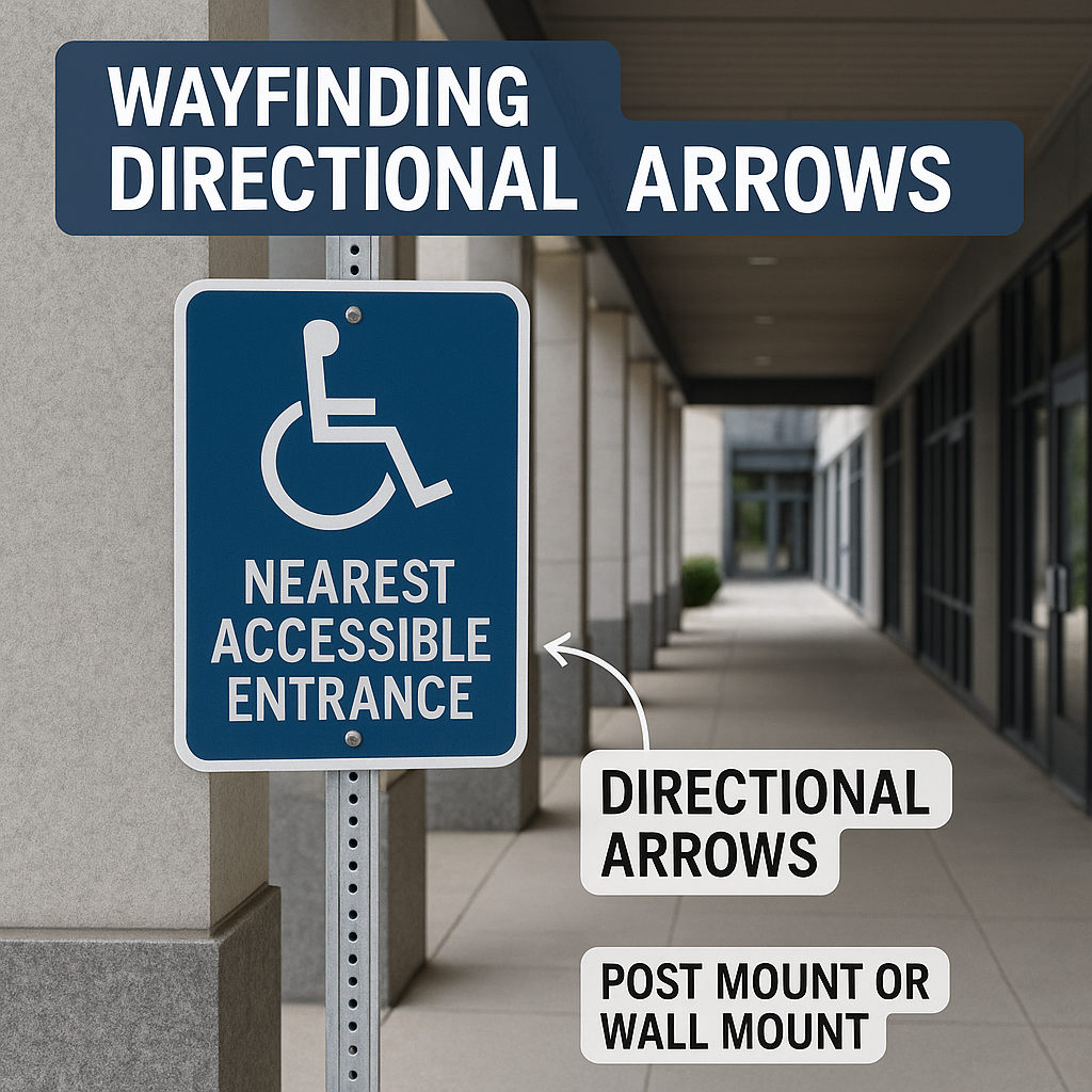 Accessible Entrance & Wayfinding (ISA) Signs - Ontario Building Code | Multiple Sizes & Mounting Options Niagara Stands Out