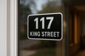 Custom Address Plaque Decal — Outside Mount (Window & Mailbox) Niagara Stands Out