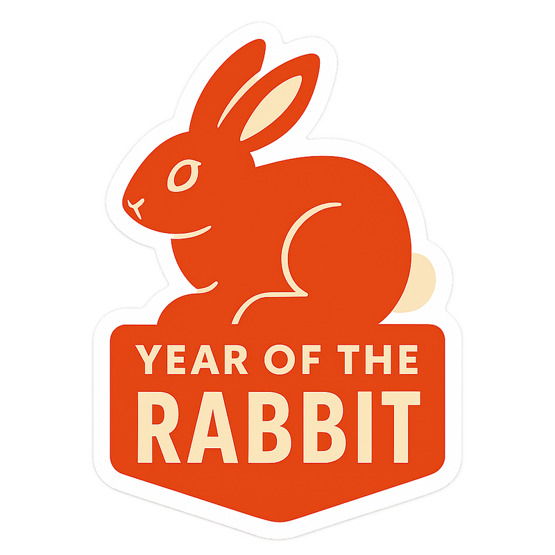 Year of the Conejo Sticker | Chinese Zodiac Decal - Product Image