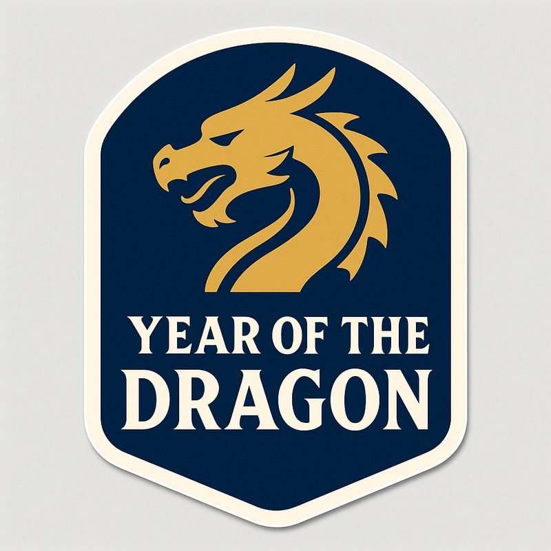 Year of the Dragón Sticker | Chinese Zodiac Decal - Product Image