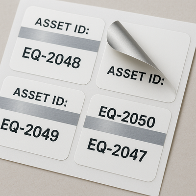 Equipment Tag — Metallic Accent (Print & Cut) - Niagara Stands Out