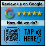 Square Google Review Sticker BLue and light blue NFC QR Reader Square ee d  aa bbed