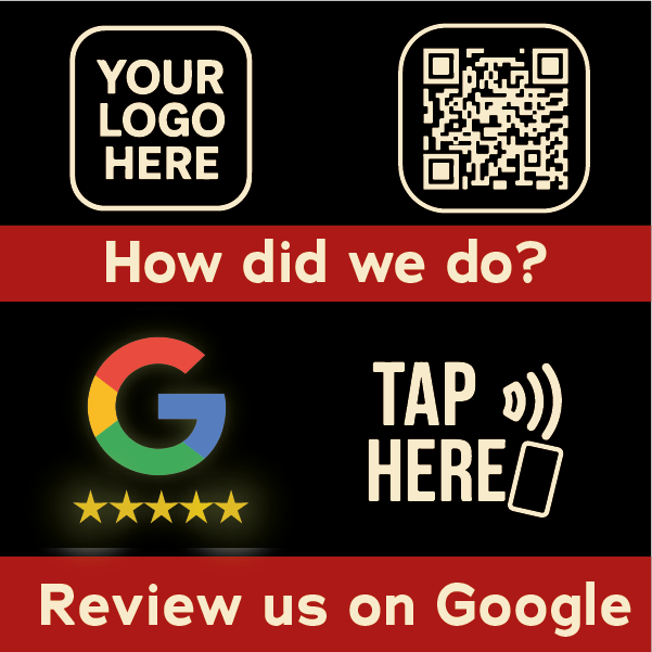 Square NFC Review Decal - Professional Counter Sticker