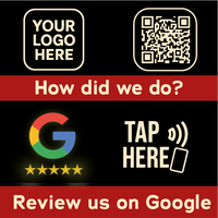 Square NFC Review Decal 8×8″ | Tap to Review for Google | Ships f...