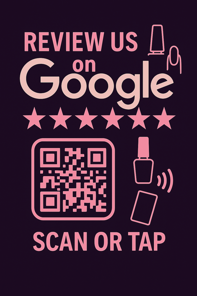 Google Review NFC Decal for Beauty Shops - Beauty  shop Review Google
