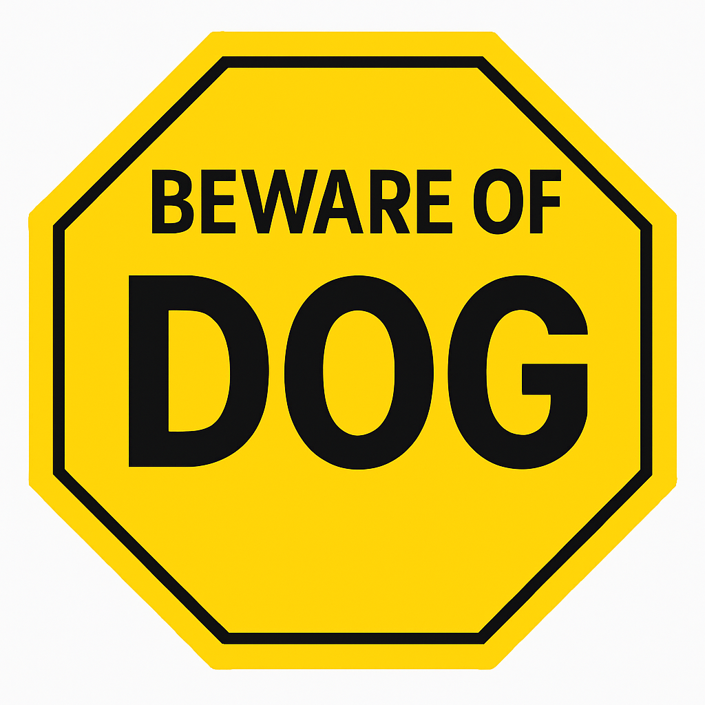 Beware of Dog Decal Canada Security Warning Sticker Crime Deterrent Professional Weatherproof Niagara Stands Out