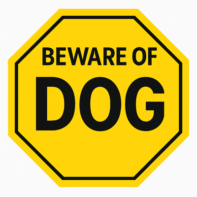 Beware of Dog Decal Canada Security Warning Sticker Crime Deterrent Professional Weatherproof Niagara Stands Out