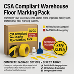 Warehouse Floor Safety & Aisle Marking Pack | CSA Compliant | Industrial Floor Tape Canada Niagara Stands Out