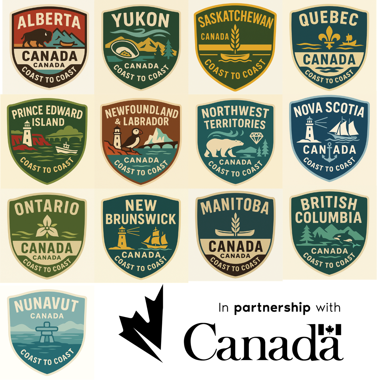 Custom Provincial Magnets - Wholesale (5-Pack Minimum)