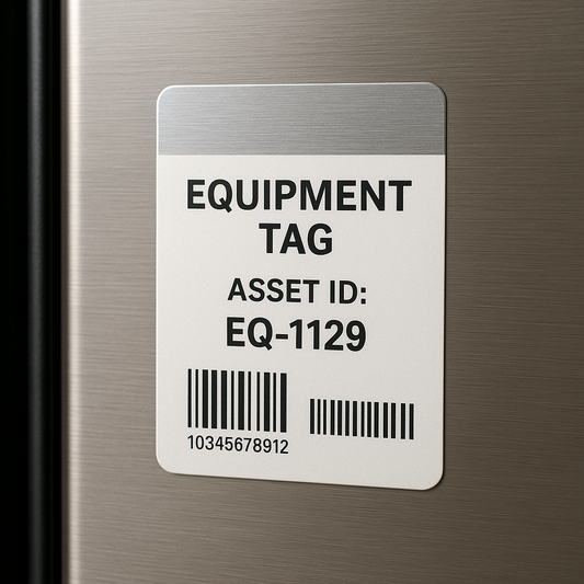 Equipment Tag — Metallic Accent (Print & Cut) - Niagara Stands Out