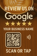 Google Review NFC Decal for Coffee Shops - Coffee-Shop-NFC-Review