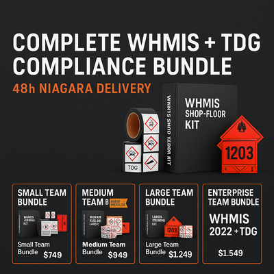 Complete WHMIS + TDG Compliance Bundle — Niagara 48h Fulfillment Niagara Stands Out
