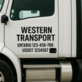 CVOR & Truck Numbers — Ontario & USDOT Door Decals Niagara Stands Out