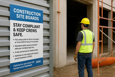 Construction Site Safety Signs – Coroplast or ACM (Niagara) Niagara Stands Out
