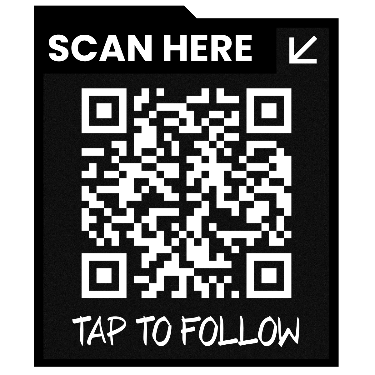 QR Code Social Media Follow Sticker - Product Image