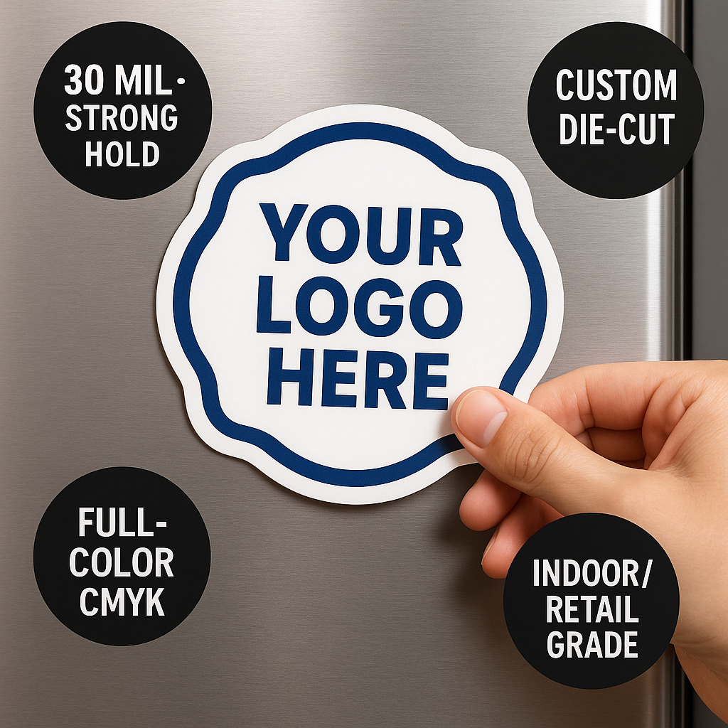 AI-Powered Custom Shape Car Magnets | Live Design Tool - Niagara Stands Out