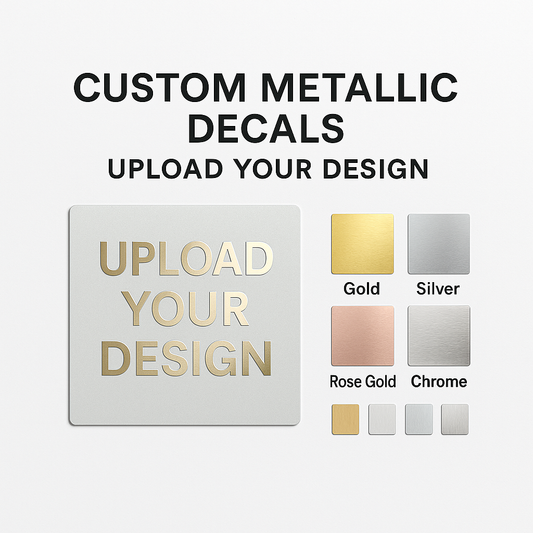 Custom Metallic Decals — Upload Your Design (Gold, Silver - Niagara Stands Out