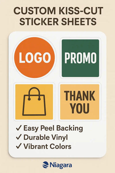 Custom Sticker Sheets | Kiss-Cut Vinyl | Multiple Designs Per Sheet Niagara Stands Out