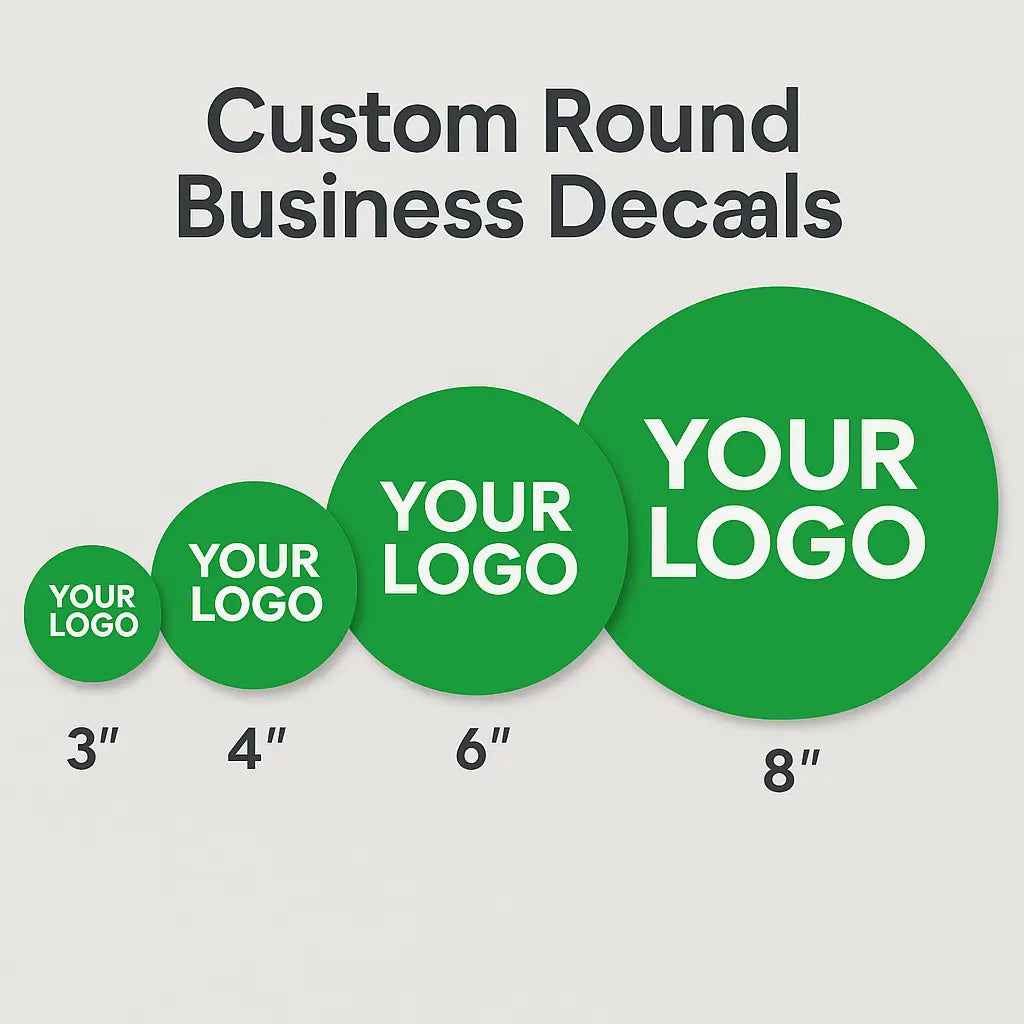 Custom Round Business Decals - Professional Vinyl Stickers Niagara Stands Out