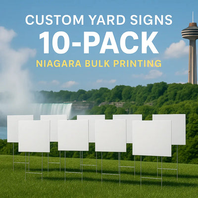 Custom coroplast lawn signs bulk packs