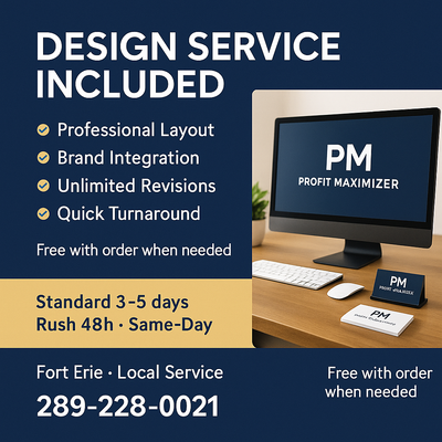 Business Cards — Profit Maximizer 14pt Niagara Stands Out