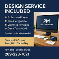 Business Cards — Profit Maximizer 14pt Niagara Stands Out