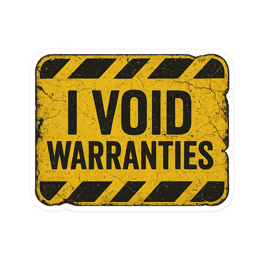 Distressed Hazard Sign Sticker Orajet vinyl sticker (3 in | 5 in | 7.5 in) preview 1