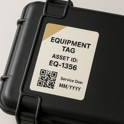 Equipment Tag — Metallic Accent (Print & Cut) - Niagara Stands Out