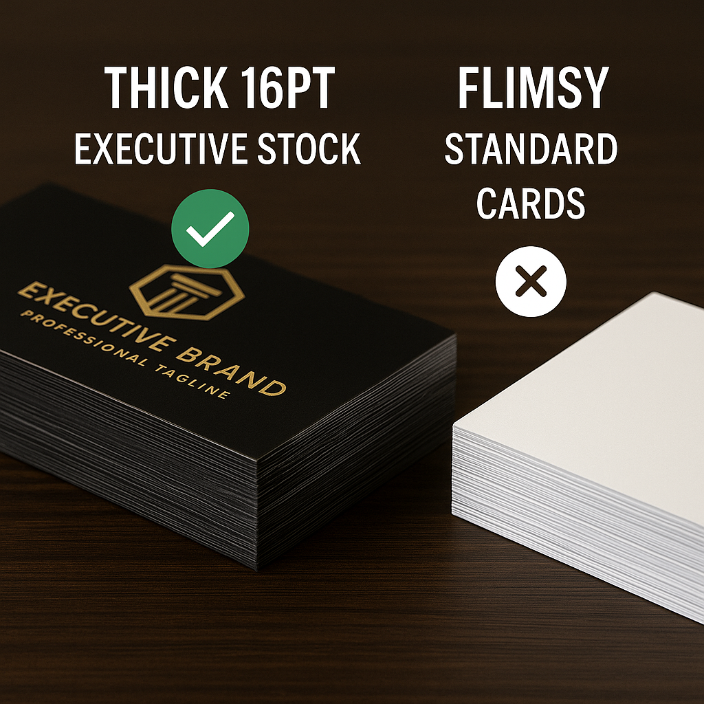 16pt AQ Coated Business Cards Niagara | Weather Warrior Outdoor | Water Resistant Professional Niagara Stands Out