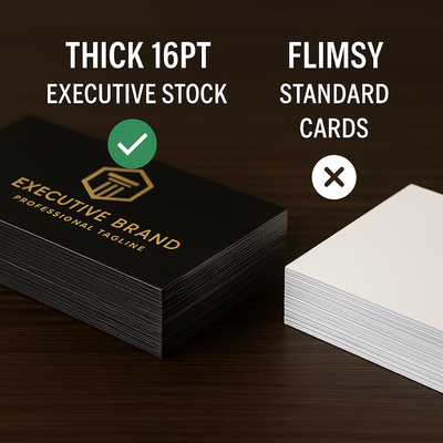 16pt AQ Coated Business Cards Niagara | Weather Warrior Outdoor | Water Resistant Professional Niagara Stands Out