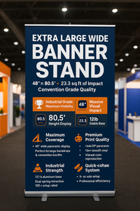 Premium Banner 33×81 Chrome (Niagara) | 5-7 Days