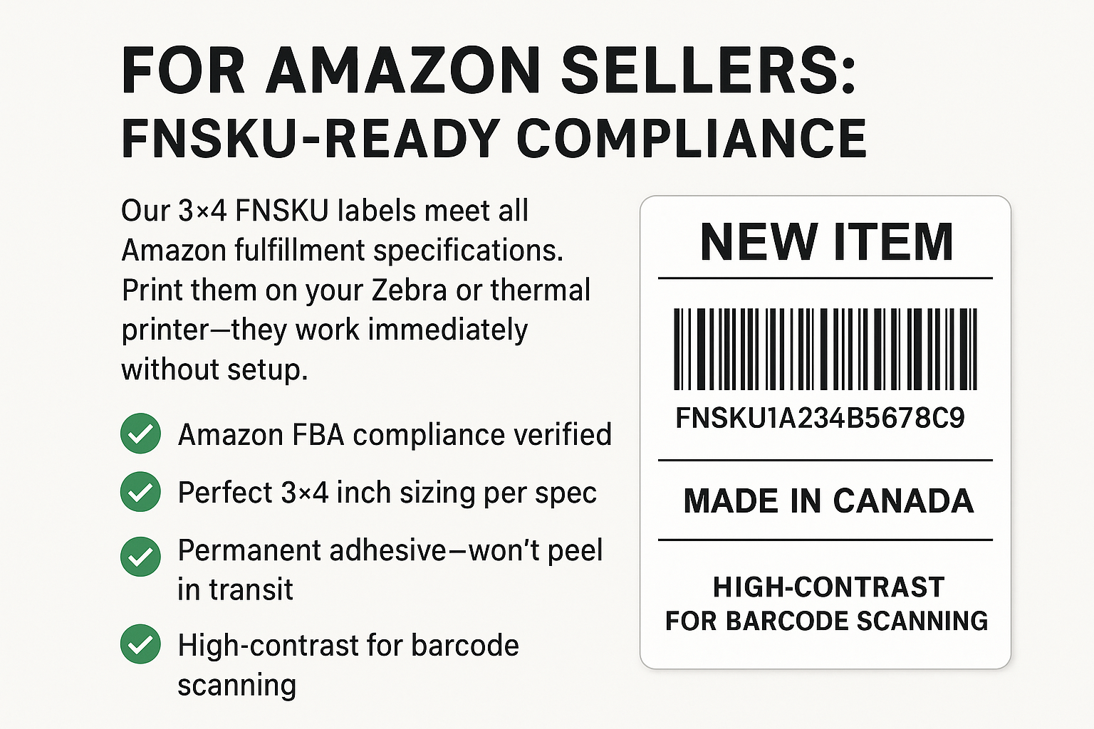 Custom Shipping & FNSKU Labels — Niagara Print Shop | Design Included