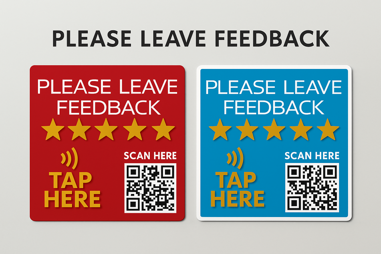 Tap or scan review sign — Canada shipping