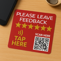 Tap or scan review sign — Canada shipping