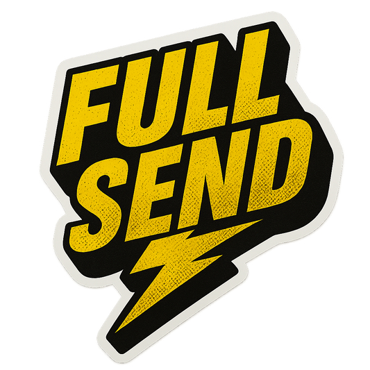 Full Send Lightning Sticker Design Orajet vinyl sticker (3 in | 5 in | 7.5 in) preview 1