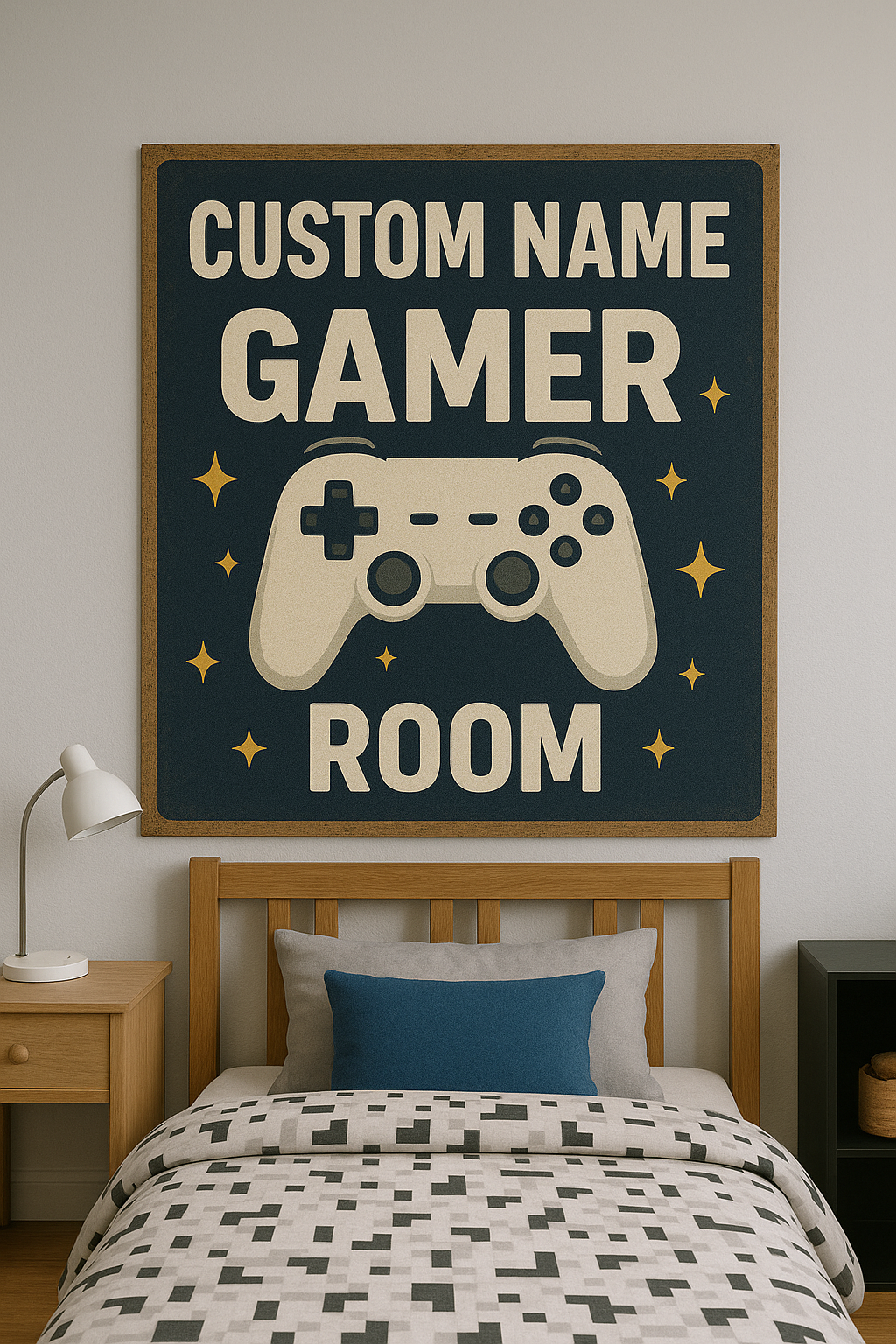 Personalized Roblox Gamer Banner & Bedroom Wall Decor | Custom Name & Age Vinyl Sign