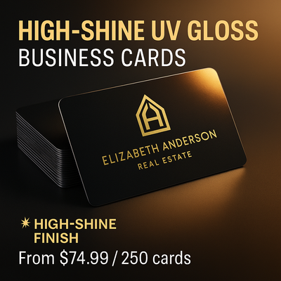 UV Gloss 14pt Business Cards (High Shine) – Vibrant Niagara Same Day Niagara Stands Out