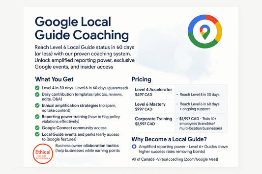 Google Local Guide Coaching Canada GoogleLocalGuideCoachingPromo