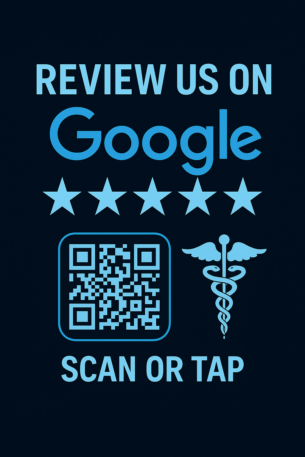 Google Review NFC Decal for Healthcare - Google Review Invitation for Healthcare