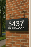 Custom Hanging House Number Sign + Mailbox & Door Decals Niagara Stands Out