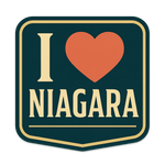 I Love Niagara Window Decal | Heart Niagara Sticker I NIAGARAVintageStickerDesign