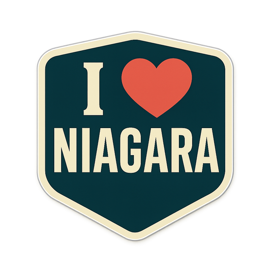 I Love Niagara Window Decal | Heart Niagara Sticker I NIAGARA Sticker Design
