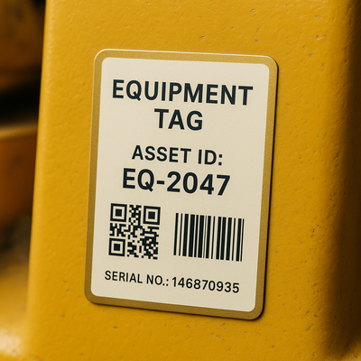 Equipment Tag — Metallic Accent (Print & Cut) - Niagara Stands Out