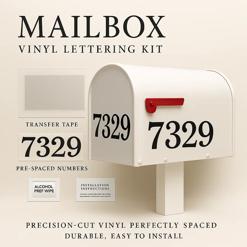 Mailbox Makeover™ Vinyl Lettering Kit Niagara Stands Out