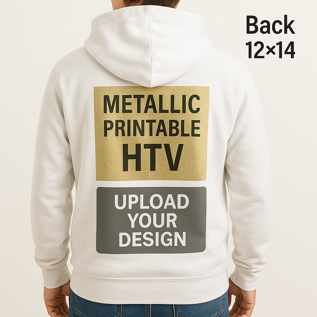 Custom Metallic Printable HTV — Printed & Masked Iron-On — Upload Your Design
