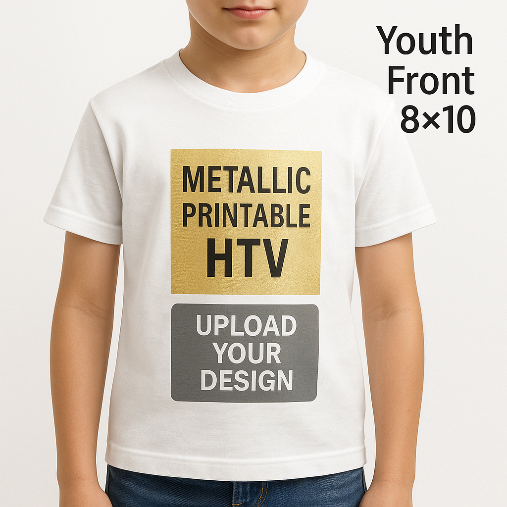 Custom Metallic Printable HTV — Printed & Masked Iron-On — Upload Your Design