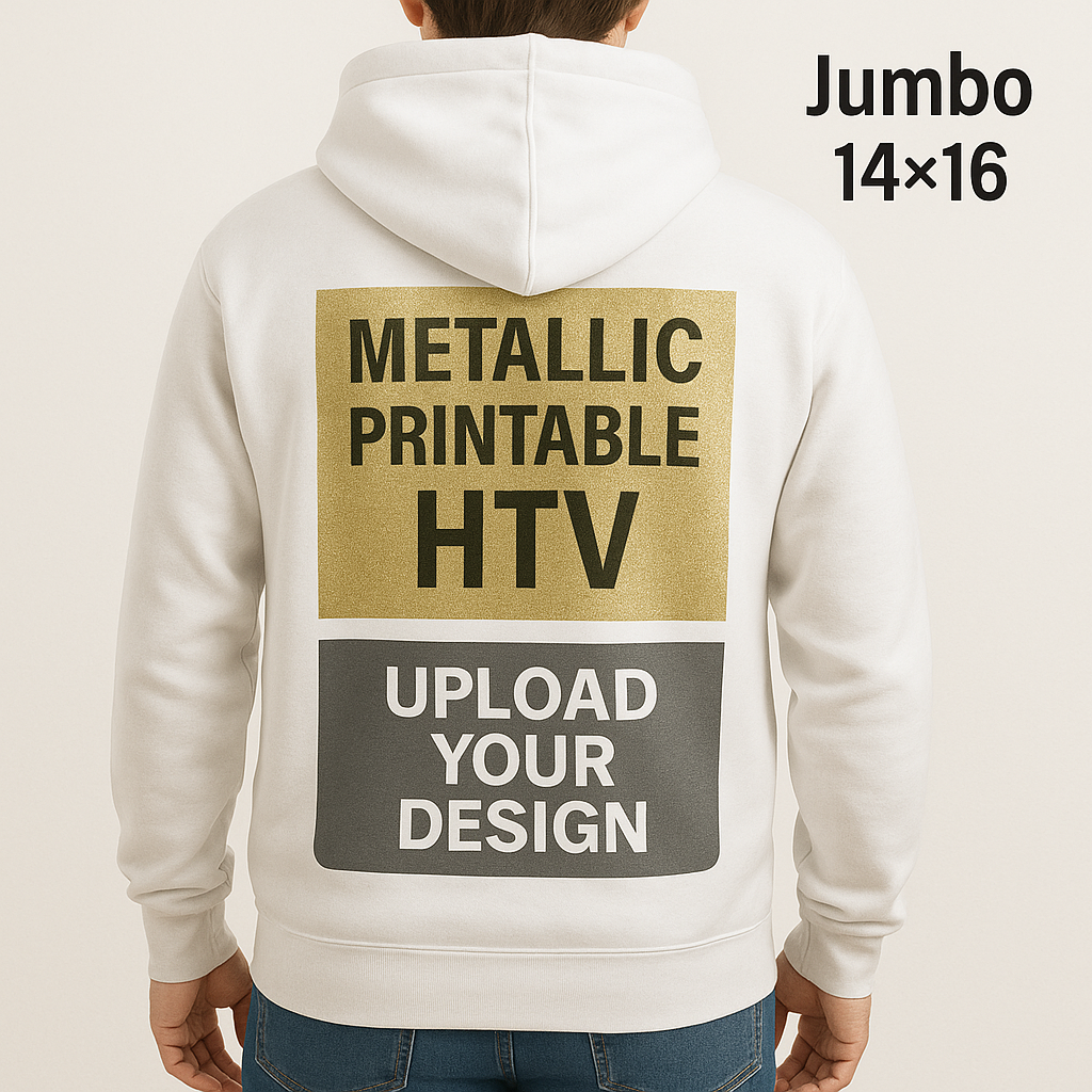 Custom Metallic Printable HTV — Printed & Masked Iron-On — Upload Your Design